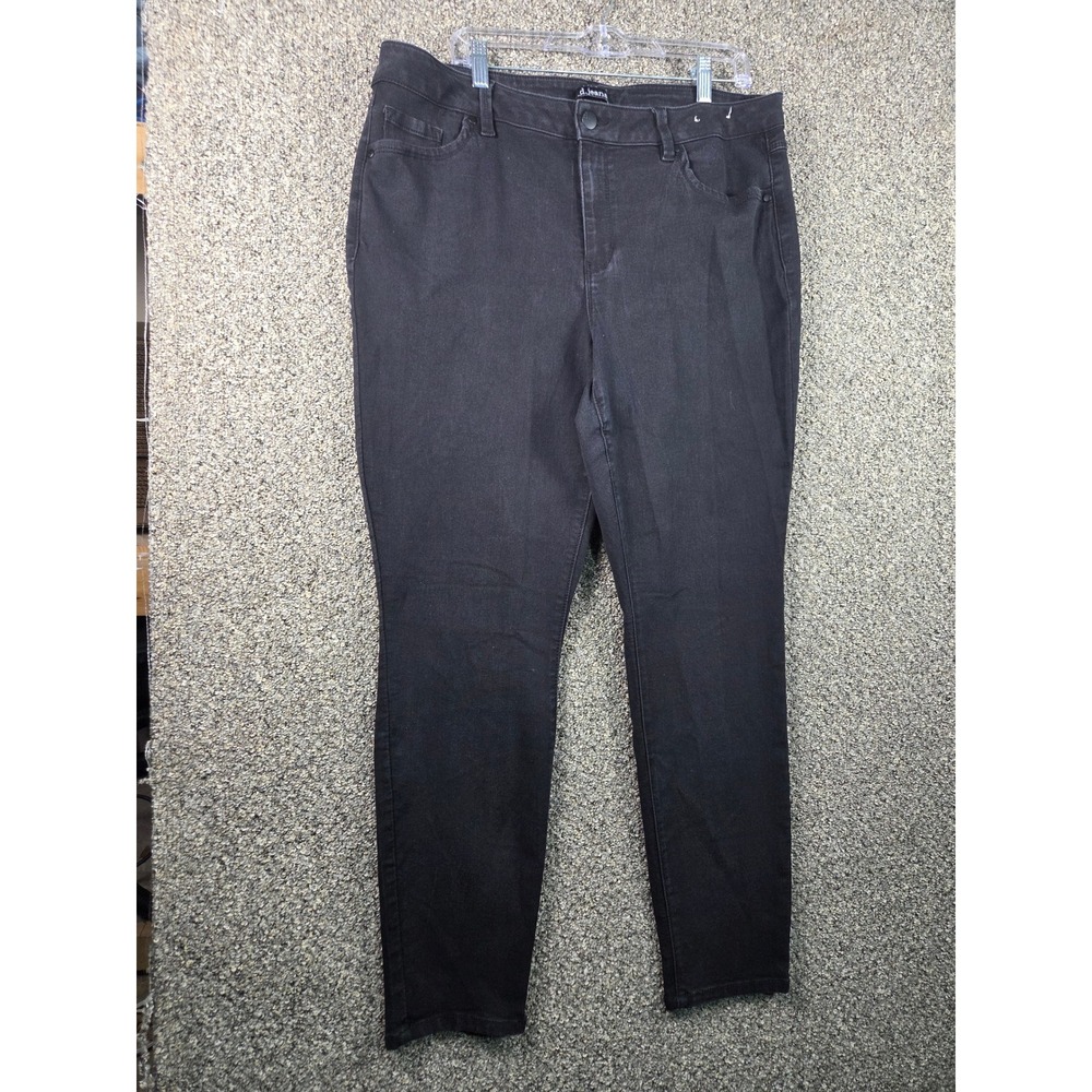 d.jeans Skinny Jeans Womens 20W Black High Rise Repreve‎ Stretch Denim